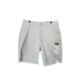 Lee Womens 12 Medium Regular Fit Khaki Shorts 9" Inseam New